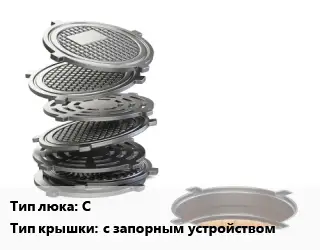 Люк чугунный С с запорным устройством